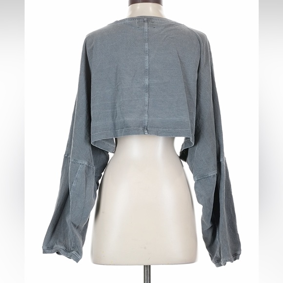 Joah Brown Slouchy Crop Long Sleeve Top - Picture 5 of 8